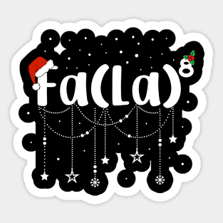 FA (LA)8 Christmas Santa Fa La Math Teacher Sticker